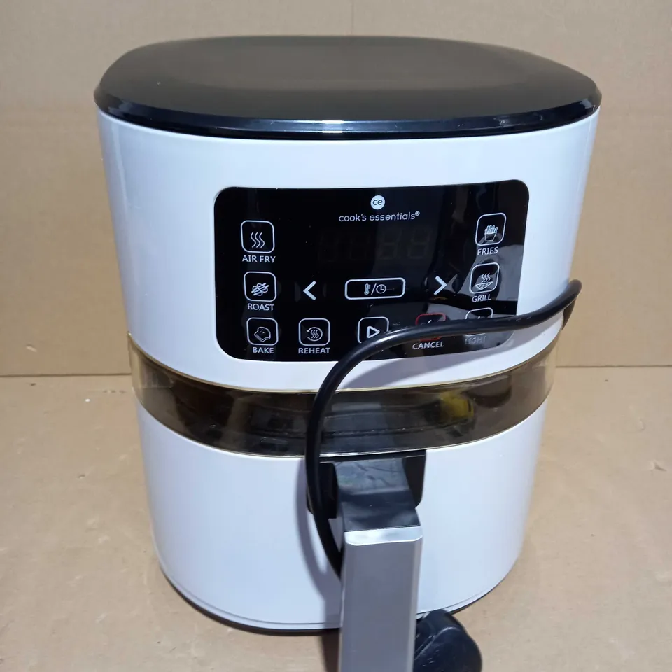 COOK'S ESSENTIALS 4.0L AIR FRYER WITH DIGITAL TOUCHSCREEN & VIEWING SCREEN - COOL GREY