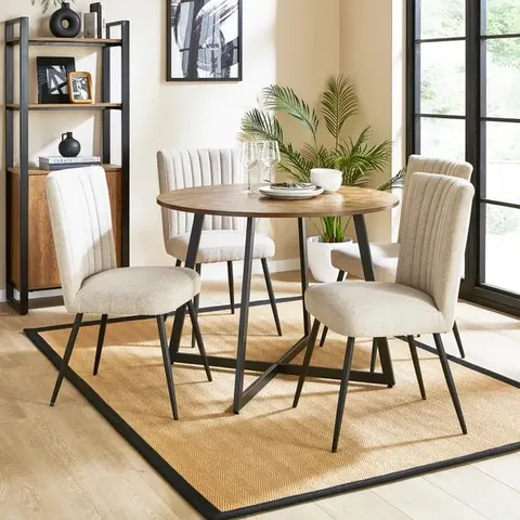 BOXED BRAYDEN 4 SEATER ROUND DINING TABLE (1 BOX)