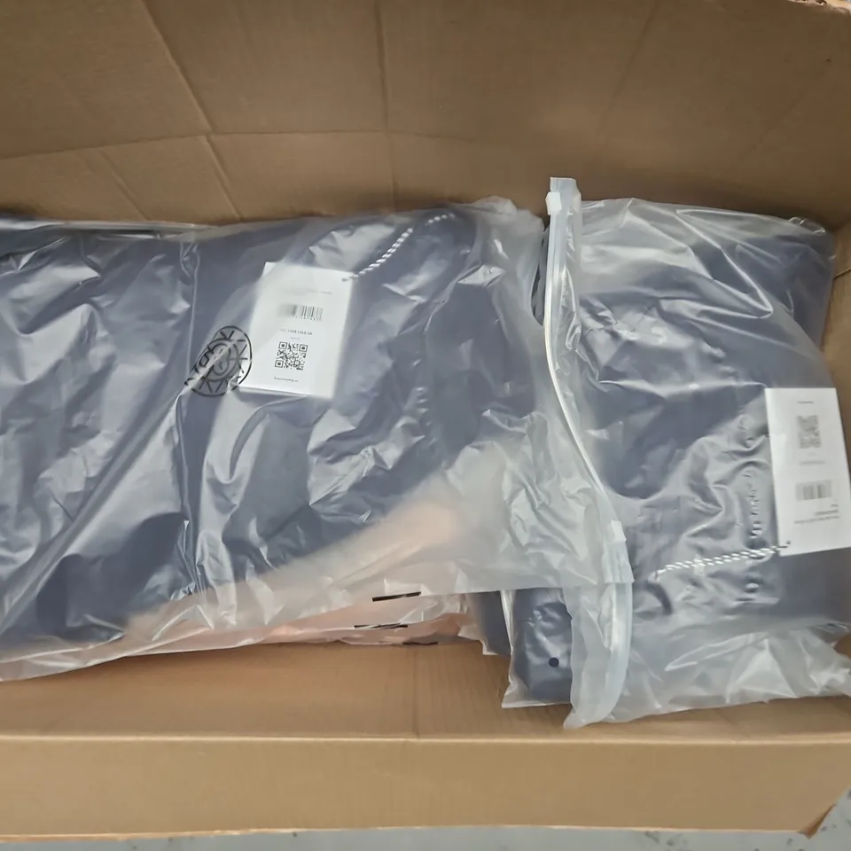 APPROXIMATELY 23 ASSORTED BAGGED CLOTHING ITEMS IN VARIOUS SIZES TO INCLUDE MENS GET YOUR COLD ON SHORTS IN NAVY & UNISEX BRASS MONKEY JOGGERS IN PINK