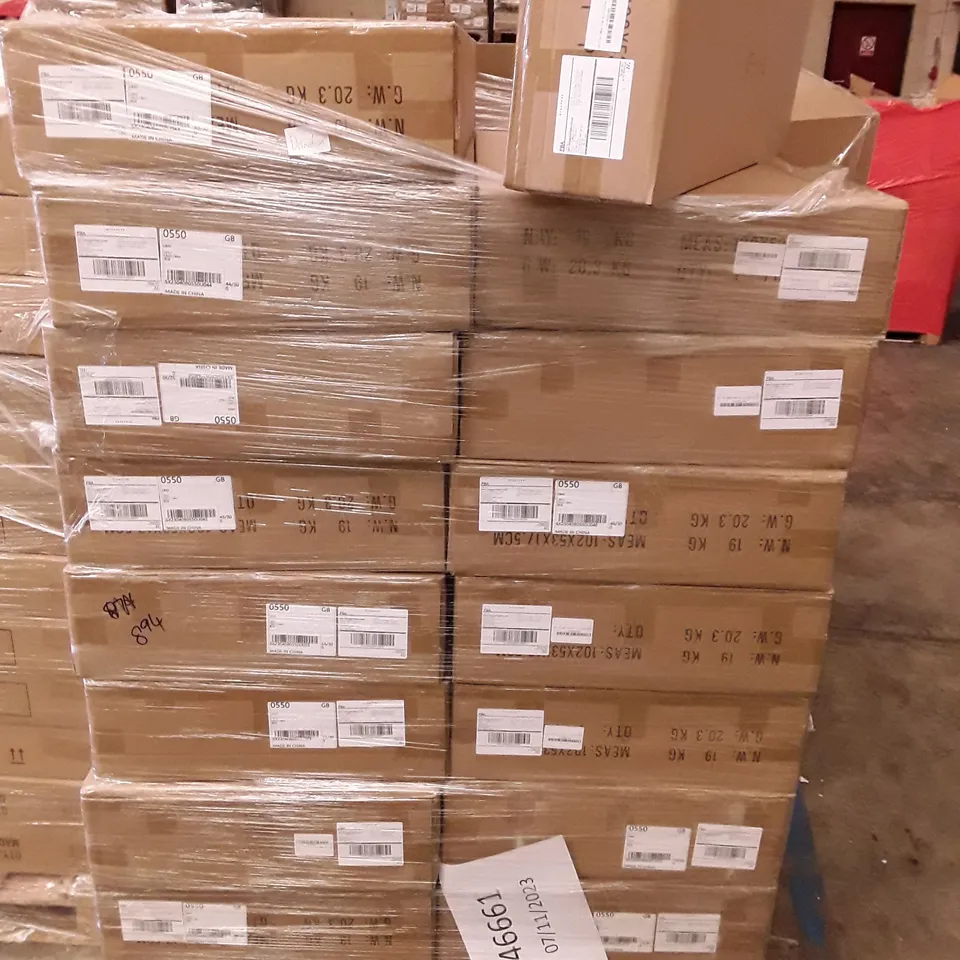 PALLET CONTAINING 18 BOXED L-SHAPED DESKS