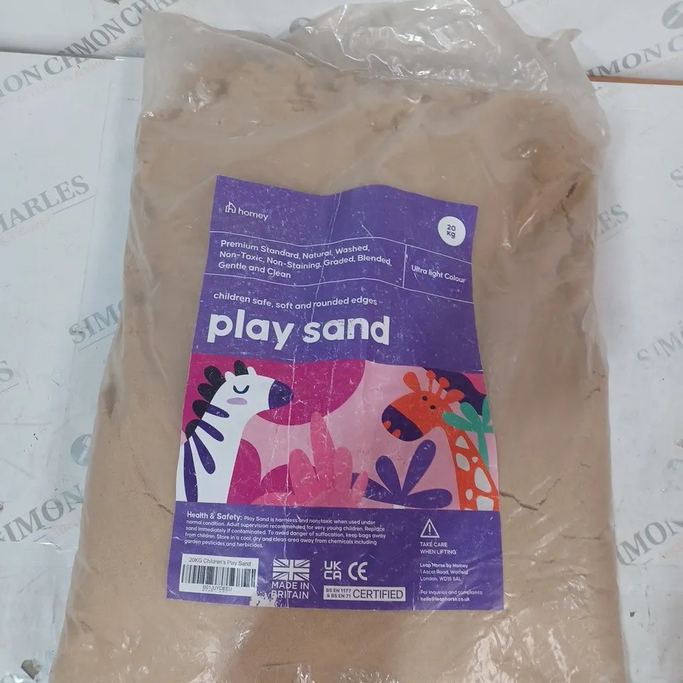 PACKAGED HOMEY 20KG PLAY SAND 