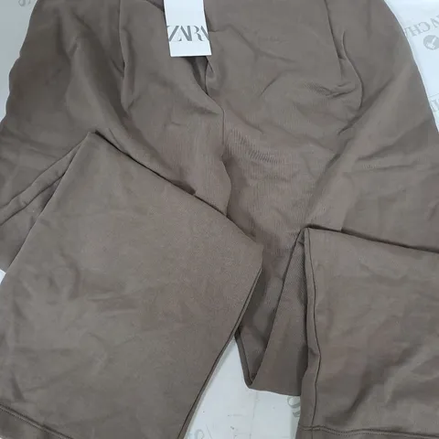 ZARA RELAXED TAUPE JOGGERS - UK L