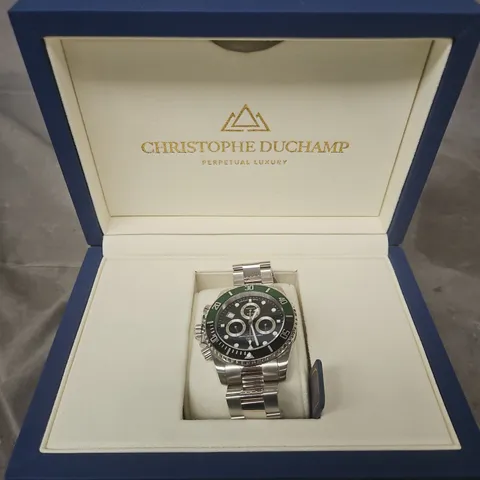 CHRISTOPHE DUCHAMP PERPETUAL LUXURY CHRONOGRAPH WATCH – STAINLESS STEEL
