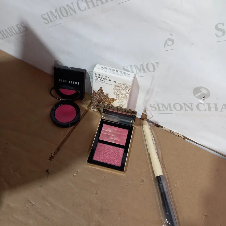 BOBBI BROWN SHEER POWDER BRUSH, POT ROUGE AND HIGHLIGHTING POWDER	
