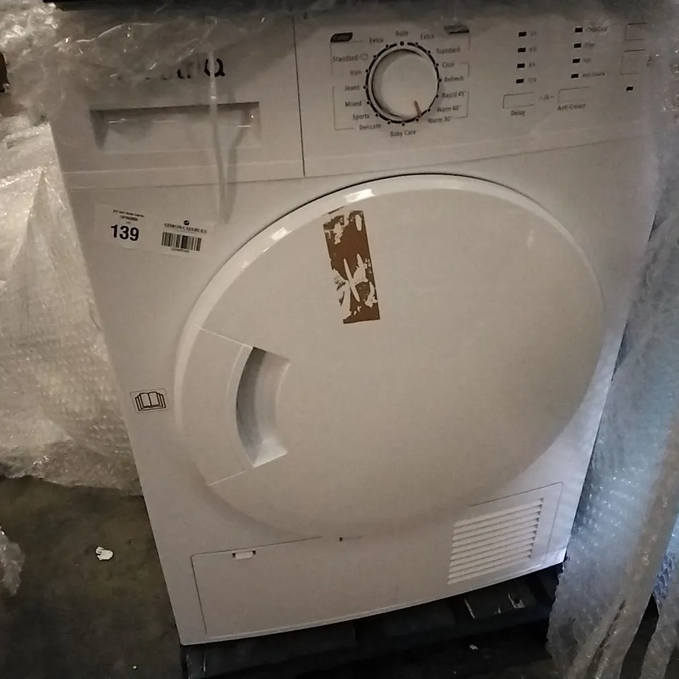 DESIGNER ELECTRIQ FREESTANDING CONDENSER TUMBLE DRYER WHITE EIQFSTDC8