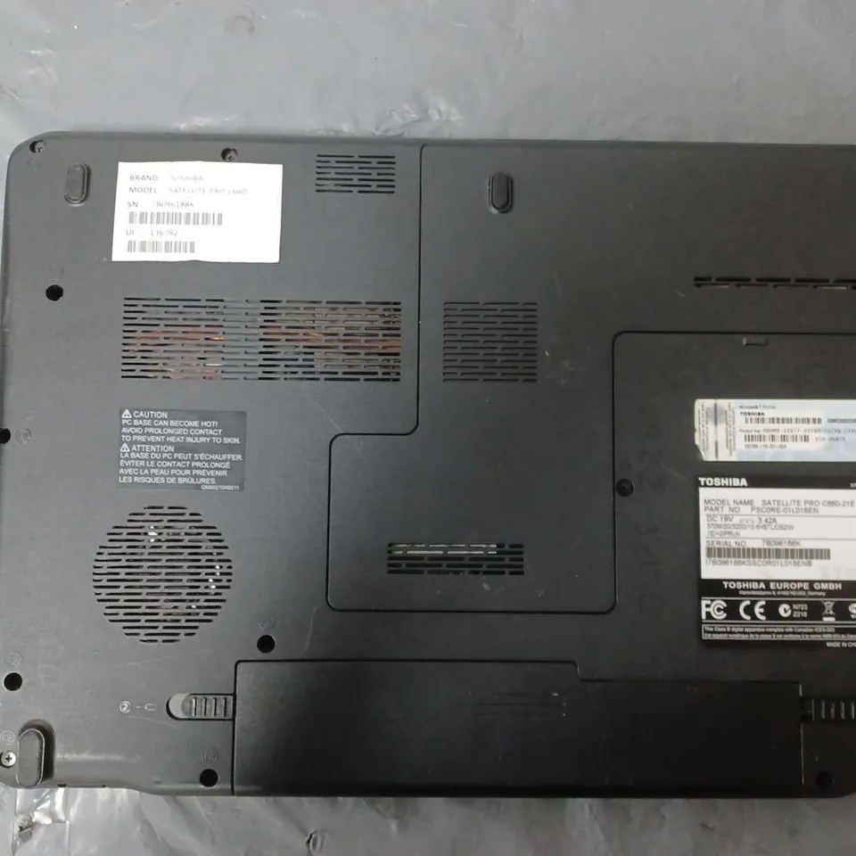 TOSHIBA SATELLITE PRO C660	15 INCH	I3 M 370 2.40GHZ