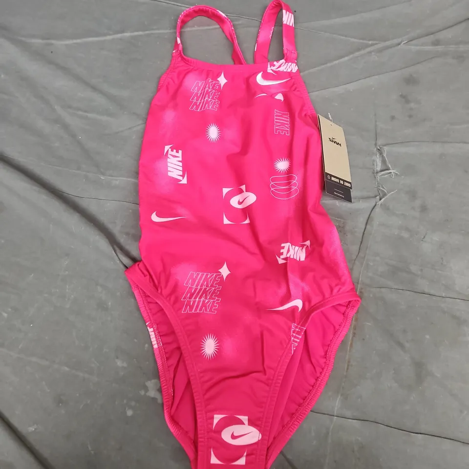NIKE WOMENS HYDRASTRONG SWIMSUIT IN PINK - SIZE 30