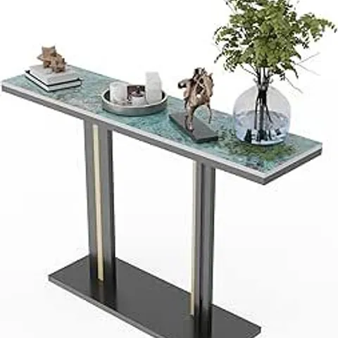 BOXED FATIVO MARBLE CONSOLE TABLE SINTERED STONE:LUXURY MODERN HALLWAY TABLES 118X30X78CM