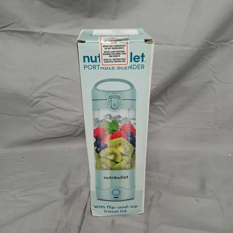 NUTRIBULLET PORTABLE BLENDER – MINT GREEN WITH FLIP-AND-SIP TRAVEL LID