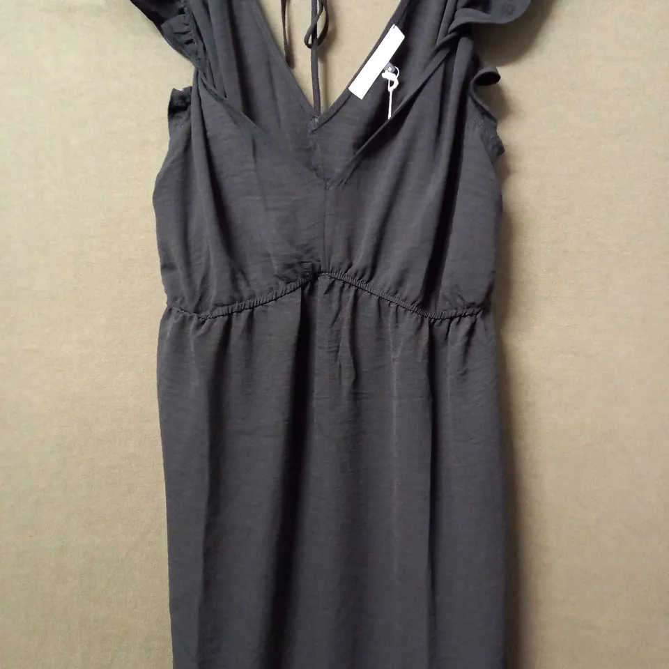 MAISON DE NIMES  V-NECK MIDI DRESS IN BLACK - M