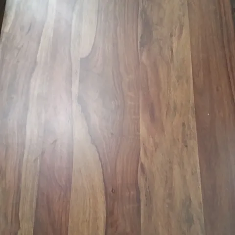 BROWN TABLE - DAMAGED CORNERS - CHIPS / SCRATCHES - SLANTED 