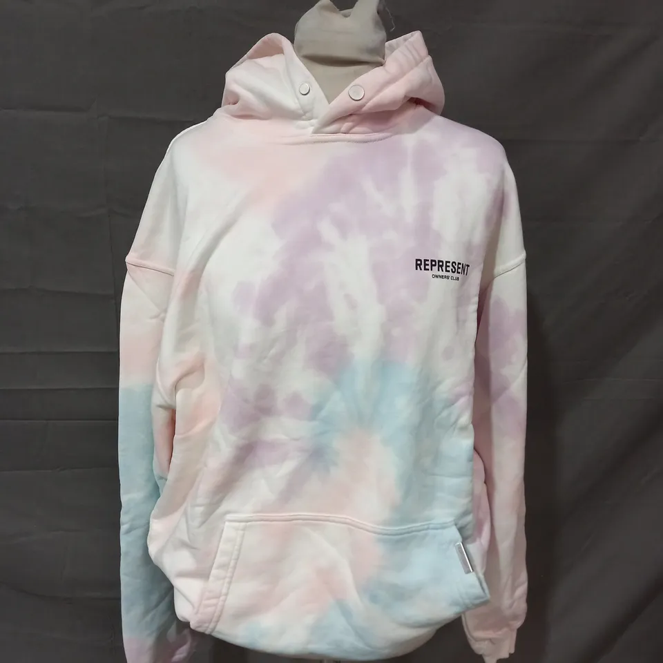 REPRESENT OWNERS CLUB TIE DYE HOODIE - SMALL