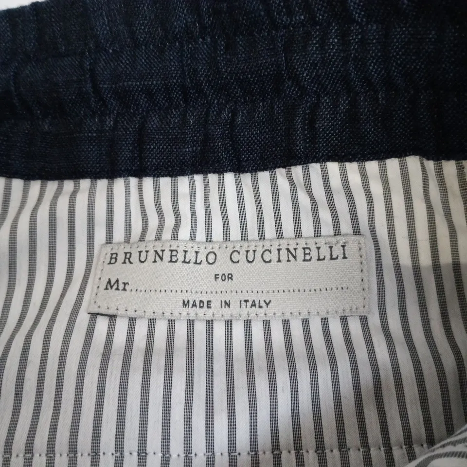 BRUNELLO CUCINELLI BLUE TROUSERS LEISURE FIT SIZE UK 36/36 APPROX