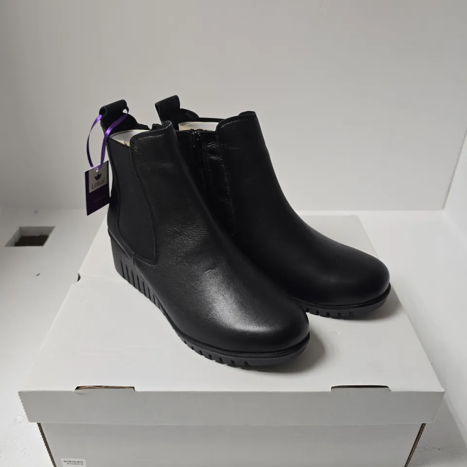 LOTUS LEATHER BLACK CHELSEA BOOTS, WOMEN'S, UK 5