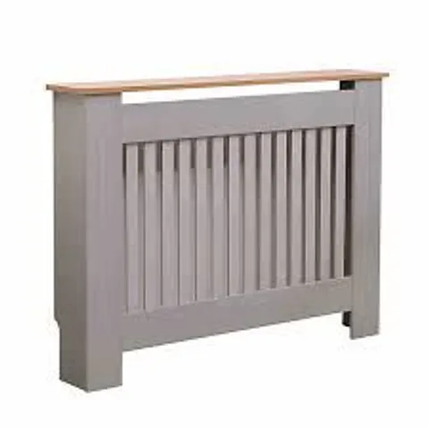 OYPLA MEDIUM GREY WOODEN SLATTED GRILL RADIATOR COVER MDF CABINET