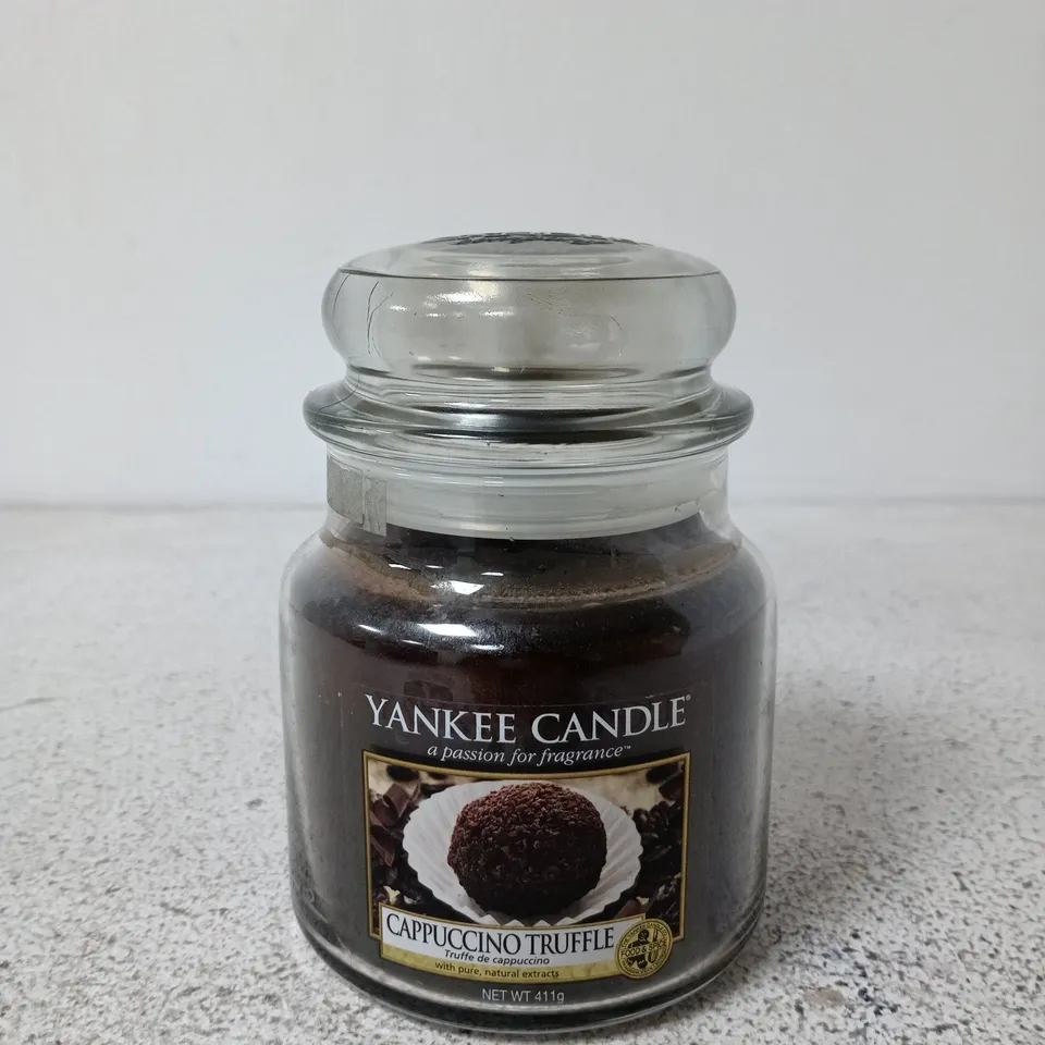 YANKEE CANDLE CAPPUCCINO TRUFFLE JAR CANDLE