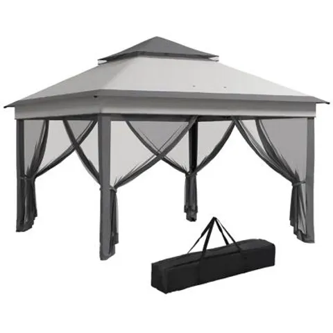 BOXED BRYNJA 3.5M W × 3.5M D STEEL PATIO GAZEBO