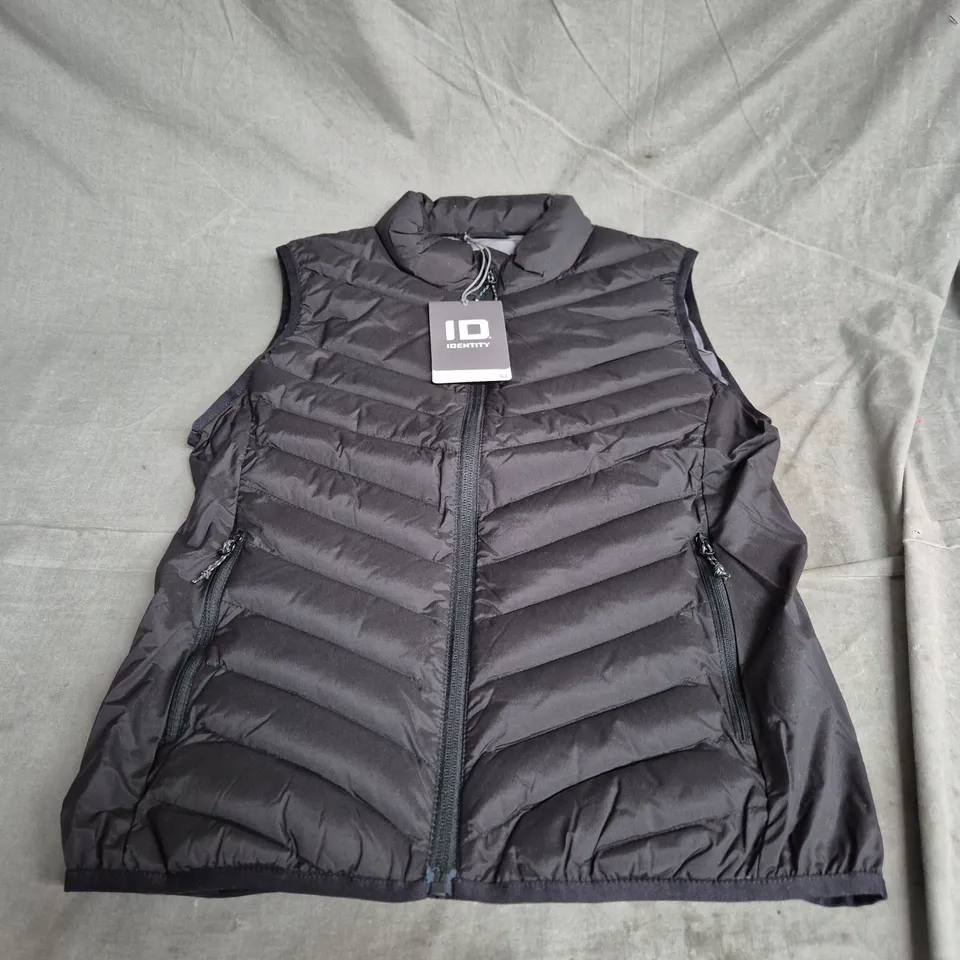 ID IDENTITY BODYWARMER IN BLACK – SIZE S