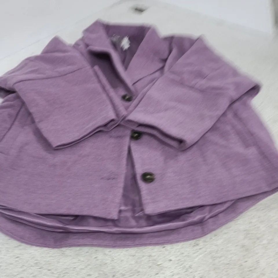 PURPLE WOMEN'S COAT – SIZE M (UK) – CARDIGAN-STYLE OUTERWEAR