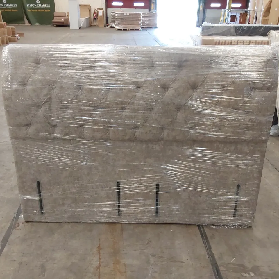 BAGGED DESIGNER 180cm SUPERKING SIZE FABRIC UPHOLSTERED HEADBOARD 