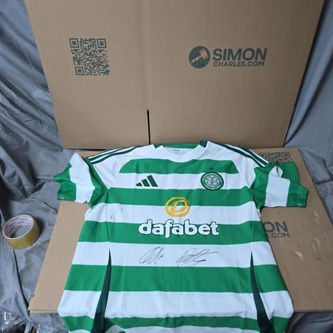 CELTIC FC HOME SHIRT – ADIDAS, SIGNED AUTOGRAPHS 