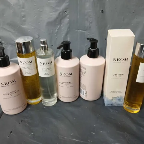 NEOM 7 PC SET TO INCLUDE HAND & BODY WASH, BODY OIL, LUXURY HOME MIST