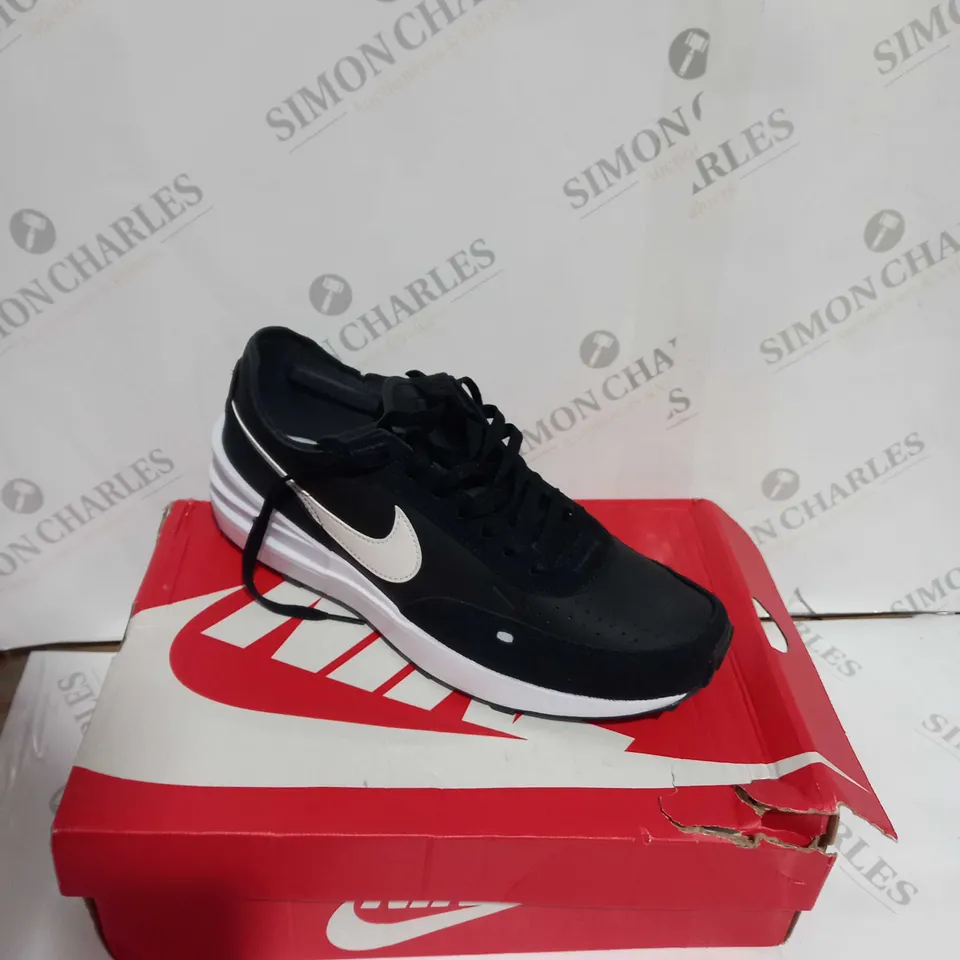 BOXED PAIR OF NIKE WAFFE ONE BLACK UK 10