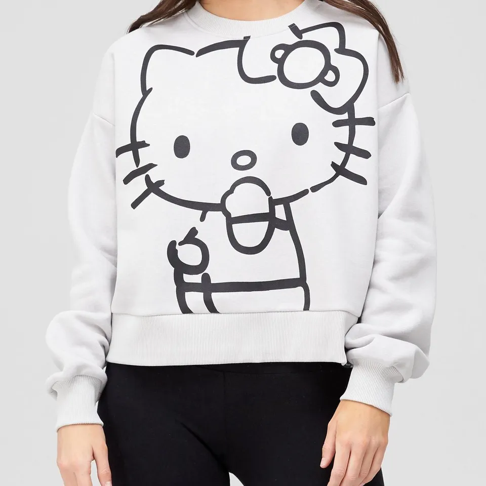 LOT OF APPROXIMATELY 5 HELLO KITTY GRAPHIC SWEAT - GREY RRP £110