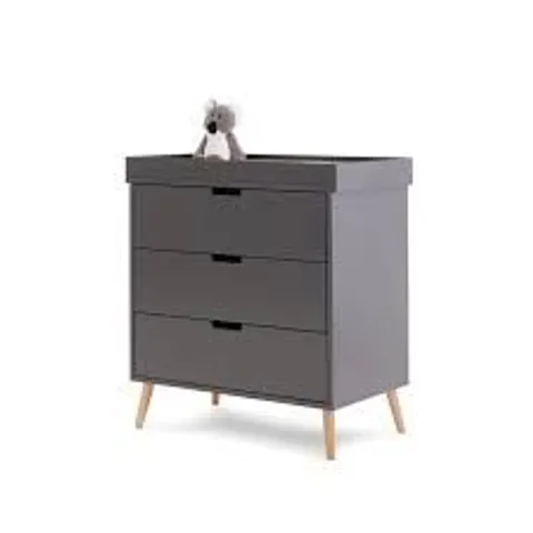 BOXED OBABY MAYA CHANGING UNIT - SLATE + NATURAL (2 BOXES)