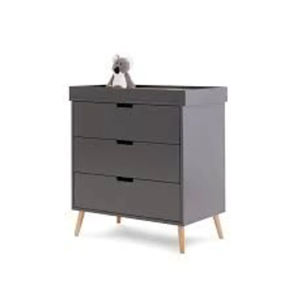 BOXED OBABY MAYA CHANGING UNIT - SLATE + NATURAL (2 BOXES)