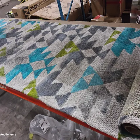 DESIGNER SMART HALI AQUA RUG 80 × 300