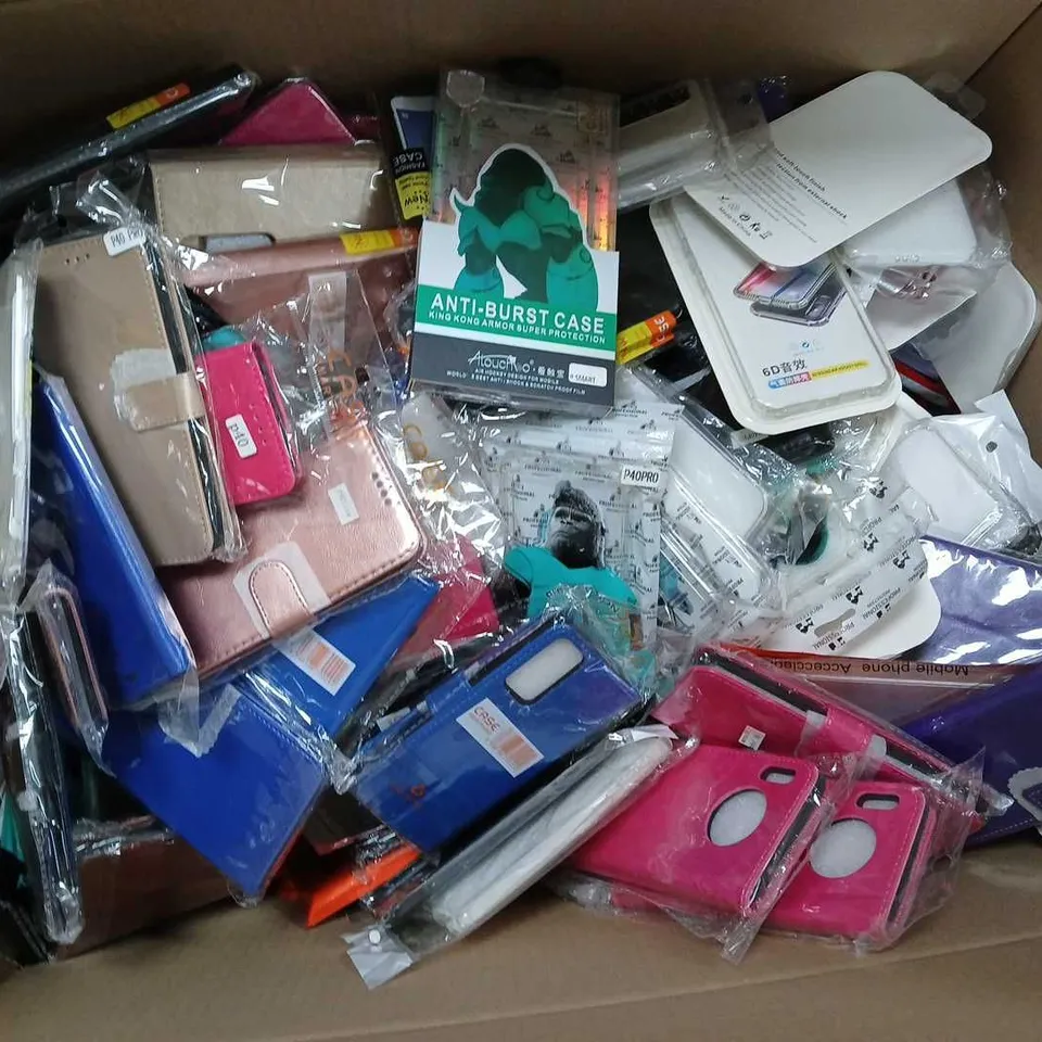 APPROXIMATELY 120 ASSORTED PHONE CASES IN VARIOUS STYLES, SIZES & COLOURS - COLLECTION ONLY