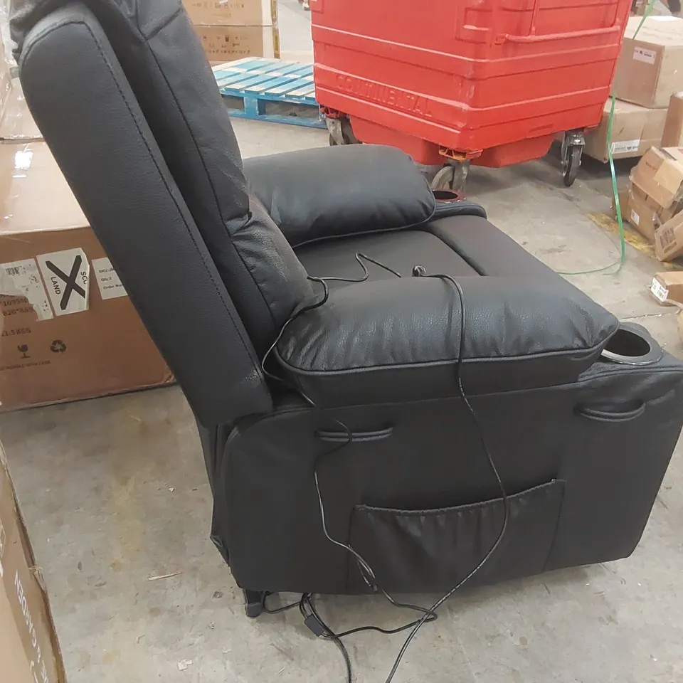 QUALITY DESIGNER FAUX LEATHER ELECTRIC RECLINING ARMCHAIR CHAIR