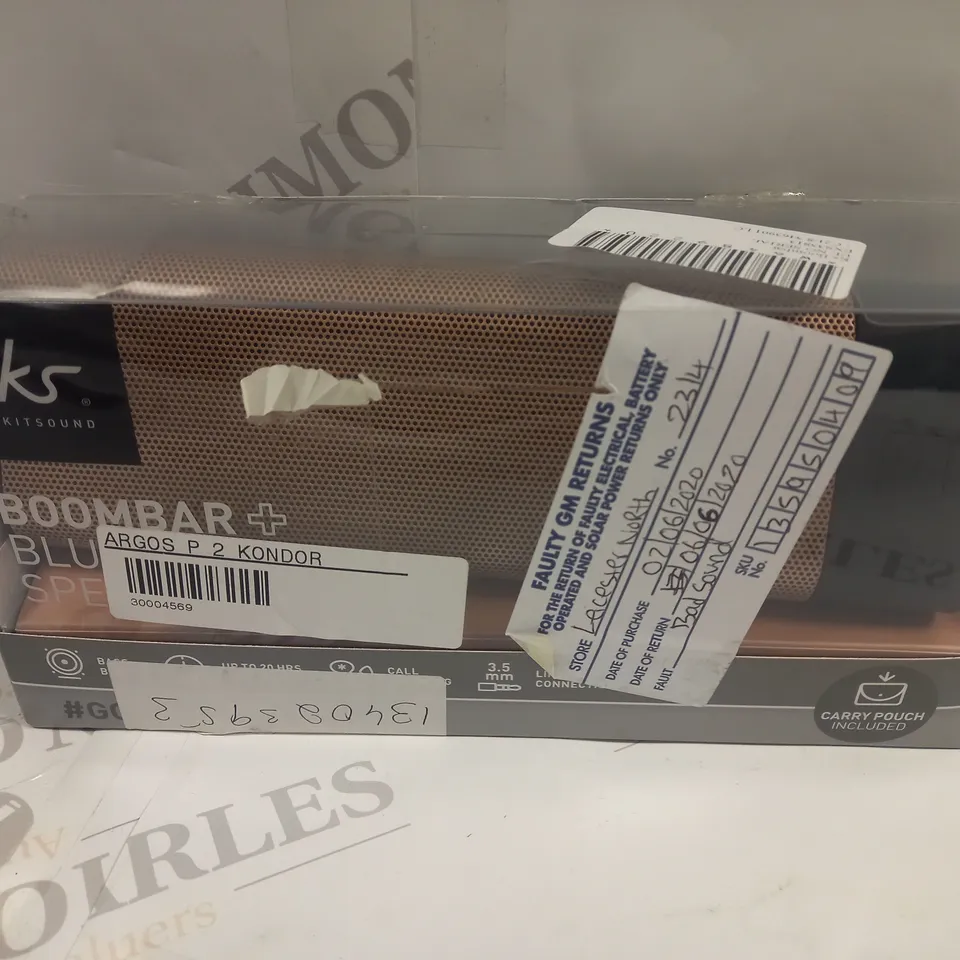 5 BOXED KITSOUND BOOMBAR+ IN VARIOUS COLOURS