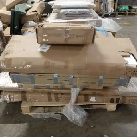 PALLET OF ASSORTED INCOMPLETE DESIGNER FURNITURE PARTS AND PIECES 