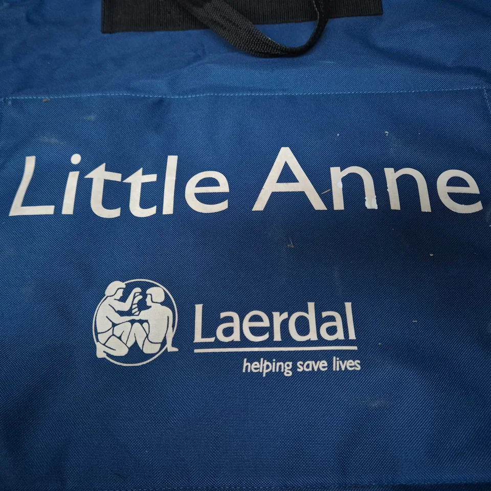 LAERDAL LITTLE ANNE CPR TRAINING MANIKIN - BLUE HOODIE