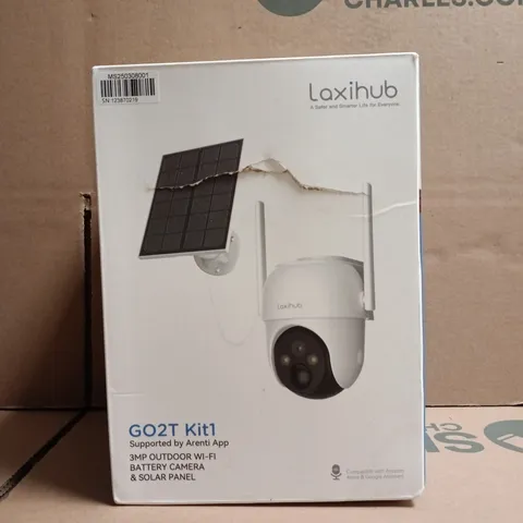 LAXIHUB GO2T KIT1 OUTDOOR WI-FI BATTERY CAMERA + SOLAR PANEL