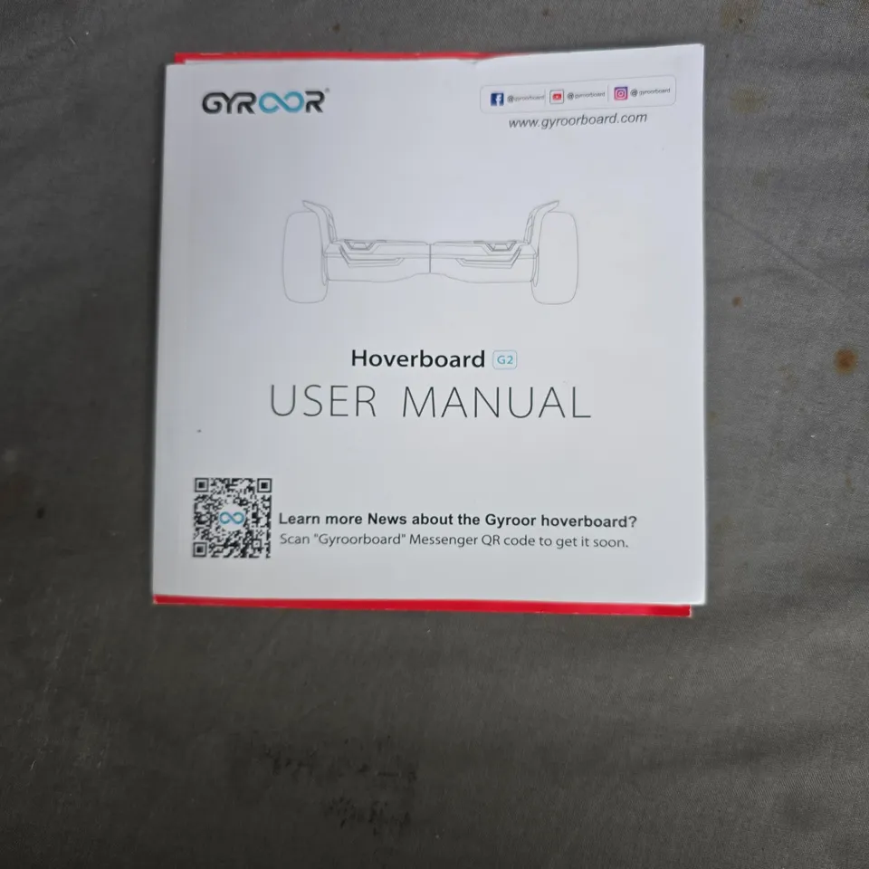 GYROOR HOVERBOARD G2 – BLACK, MODEL G2 (BOXED WITH MANUAL)