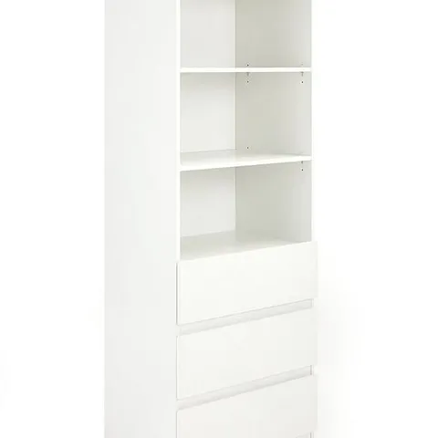 BOXED LISSON 3 DRAWER SHELF UNIT - WHITE (2 BOXES)