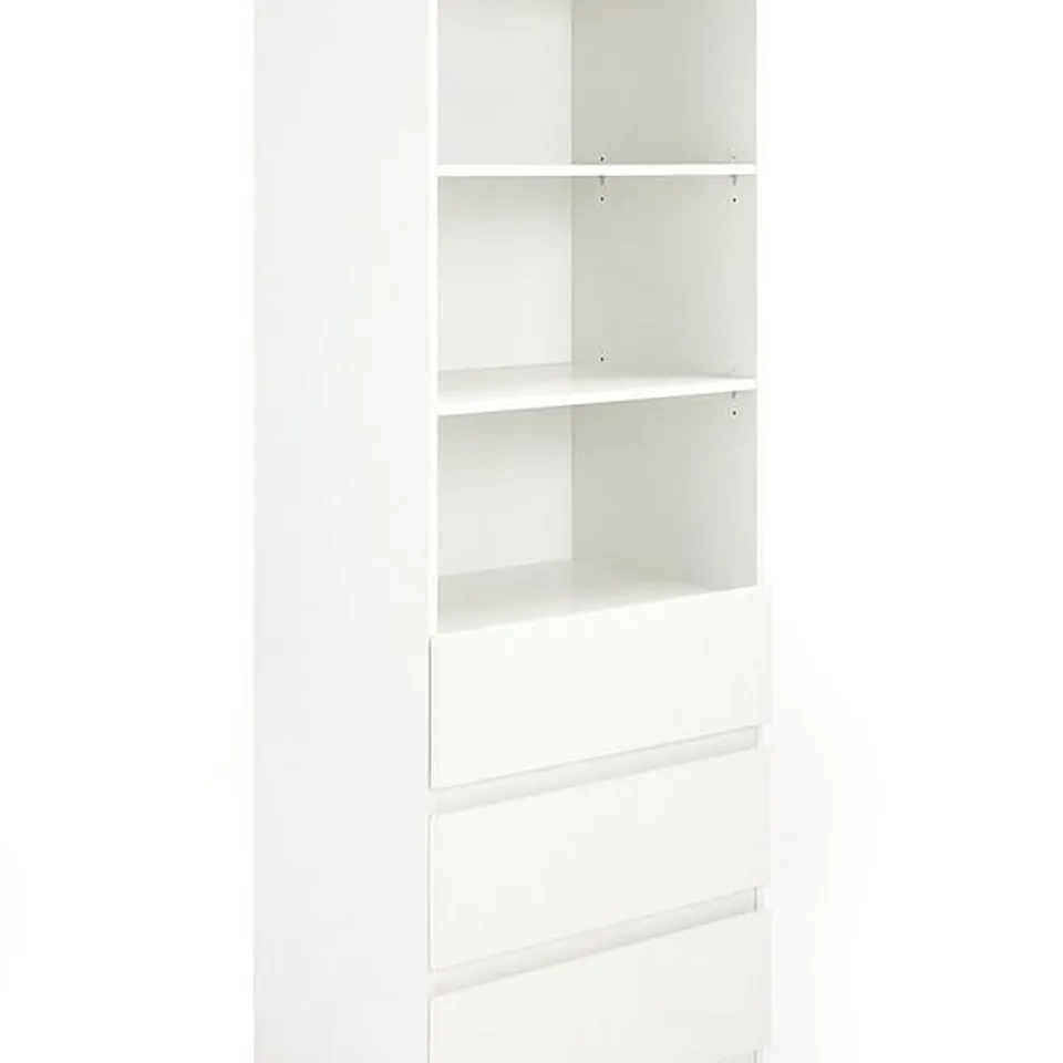 BOXED LISSON 3 DRAWER SHELF UNIT - WHITE (2 BOXES) RRP £149