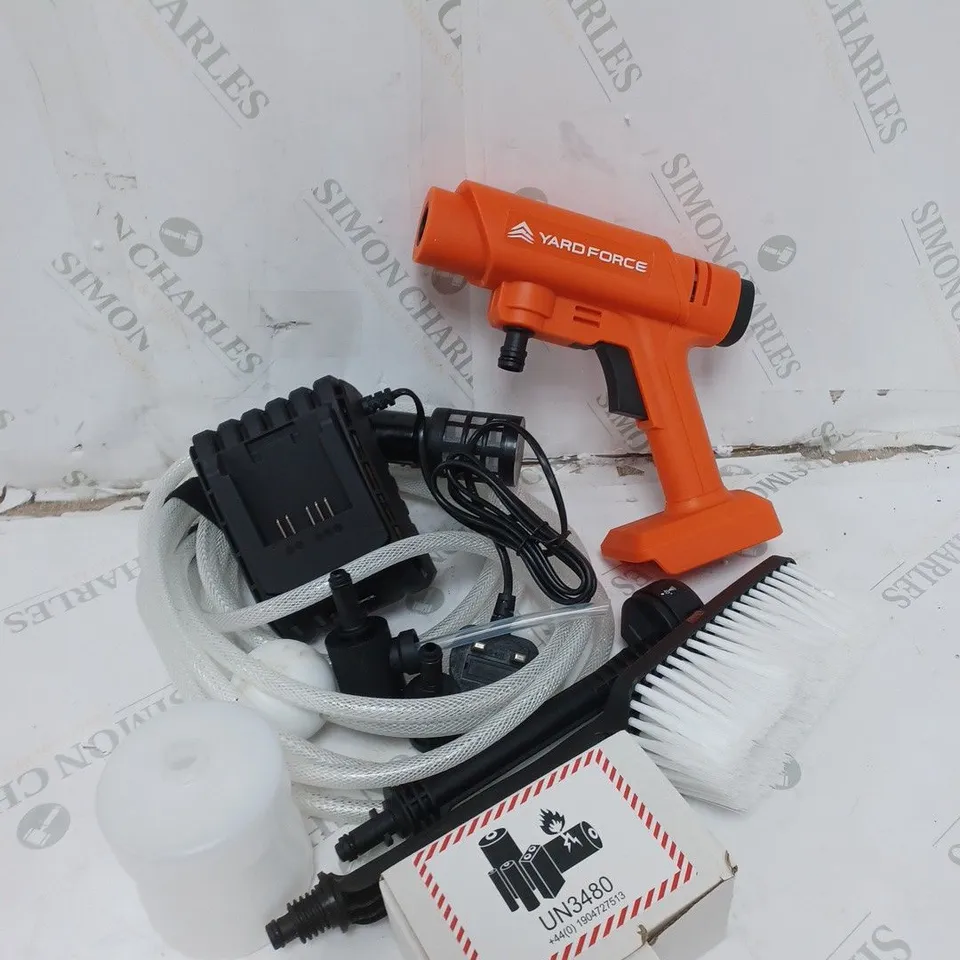 YARDFORCE 20V CORDLESS PRESSURE WASHER