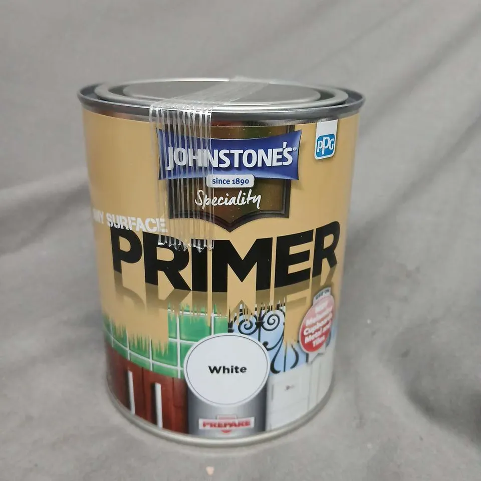 JOHNSTONES ANY SURFACE PRIMER WHITE 1L / COLLECTION ONLY 