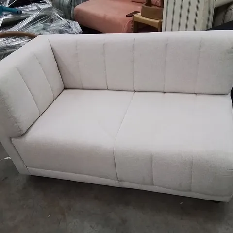 LIGHT GREY FABRIC UPHOLSTERED SOFA PART
