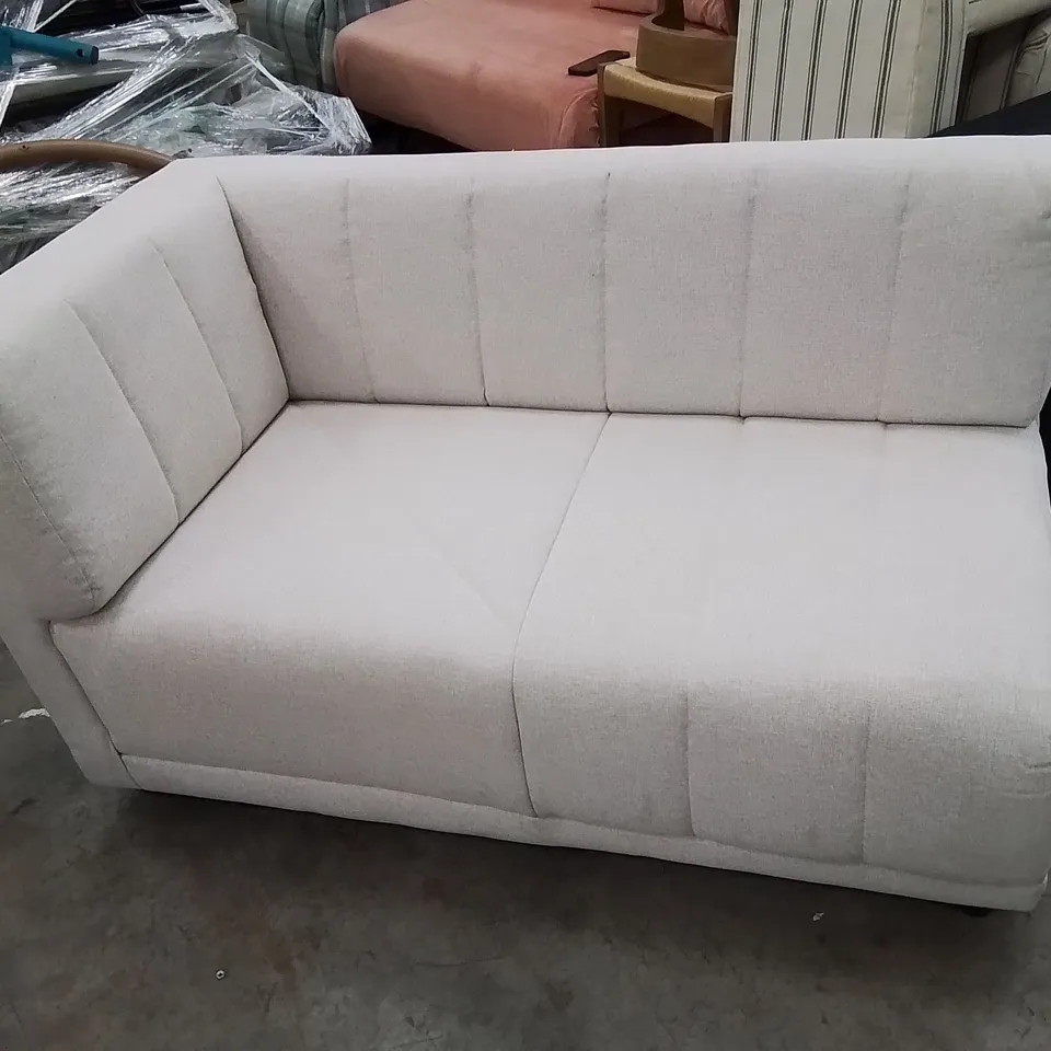 LIGHT GREY FABRIC UPHOLSTERED SOFA PART