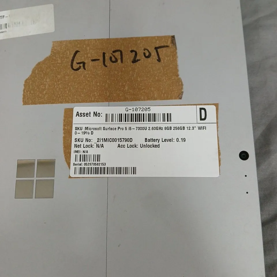 MICROSOFT SURFACE PRO 5 TABLET WITH KEYBOARD – 12.3-INCH, I5, 8GB RAM, 256GB SSD, WI-FI