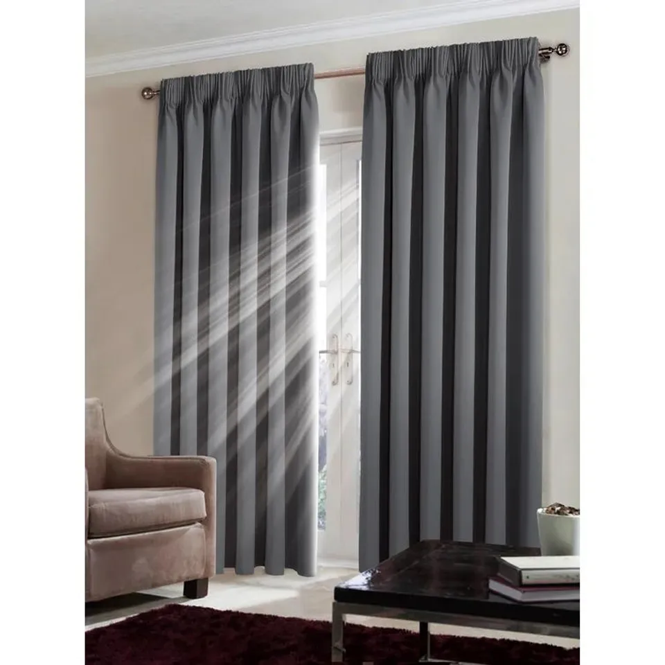 DESMARISH BLACKOUT PENCIL PLEAT CURTAIN 