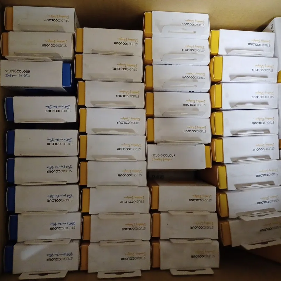 BOX OF TECH 21 AIRPODS CASES YELLOW-91 AND BLUE-35