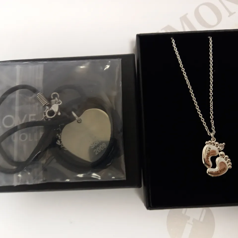 LOT OF 4 PERSONALISED JEWELLERY ITEMS RRP £160
