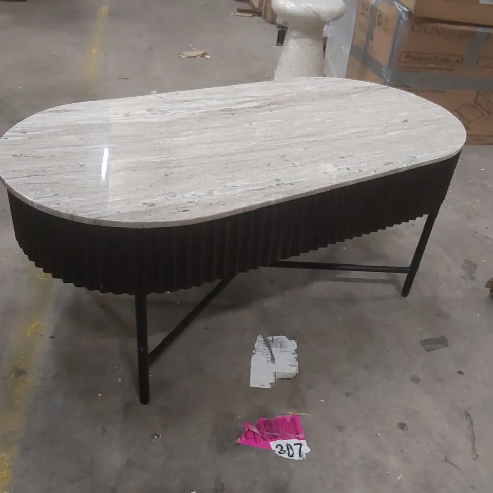DESIGNER MARBLE TOP COFFEE TABLE