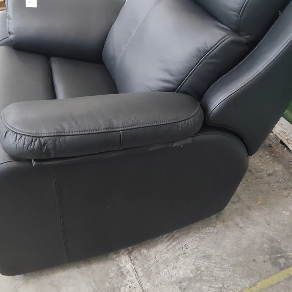 QUALITY BRITISH DESIGNER G PLAN KINGSBURY POWER RECLINING EASY CHAIR CAMBRIDGE BLACK LEATHER 